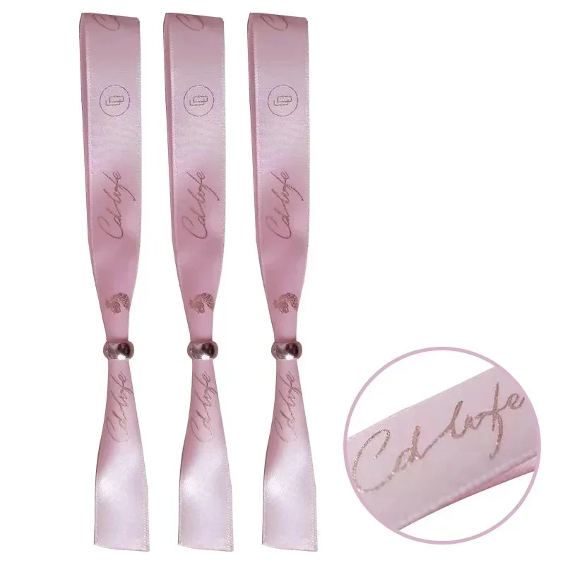 Eco-friendly custom festival fabric wristband event woven wrist band for concert