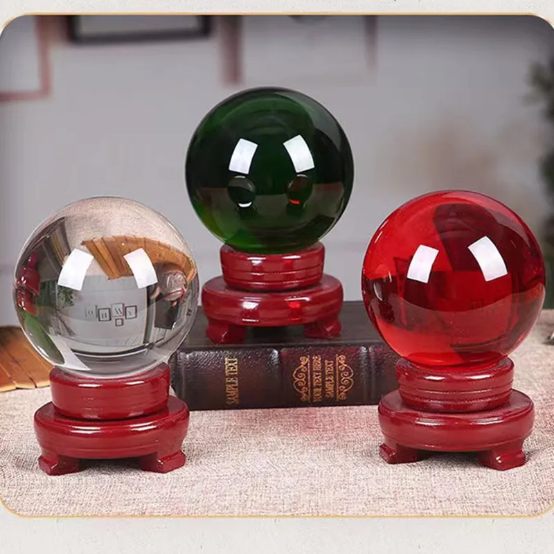 NEW 2022 80mm size Transparent crystal glass sphere K9 clear crystal glass ball improve office home feng shui