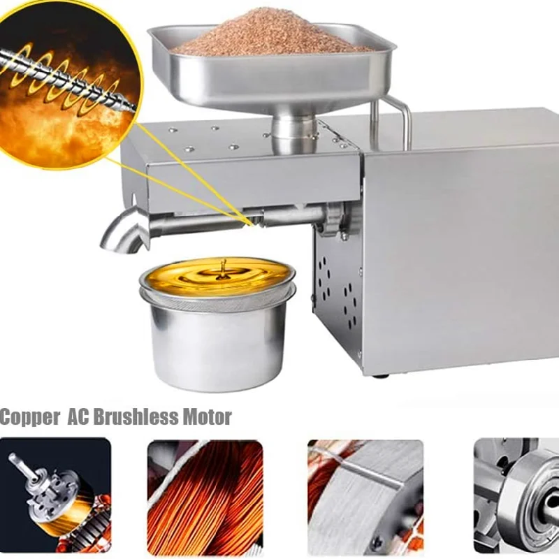 Automatic Oil Press Machine Refined Edible Cooking Oil Equipment Cocoa Beans Groundnut Oil Extraction Machine