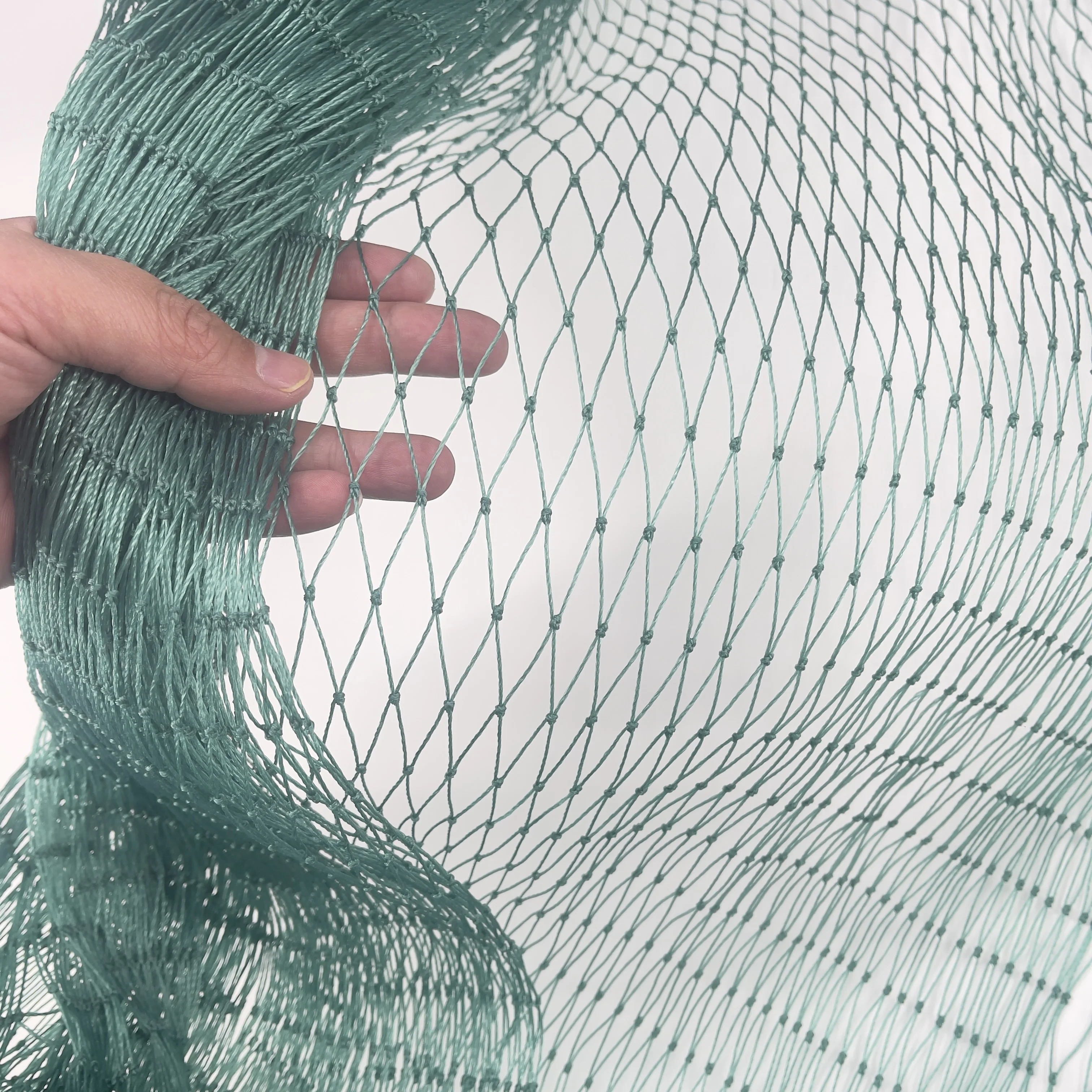 Hot sale 9PLY 15PLY 150MD 100M  single double  Knotted PE Fish Net HDPE trawl net