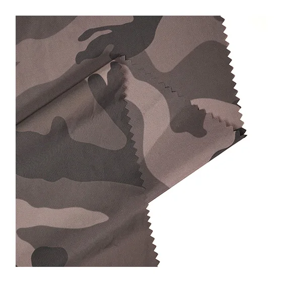 100% Polyester 260T poly waterproof cordura pu coated camo printed tiger stripe fabric for outdoor tent fabric