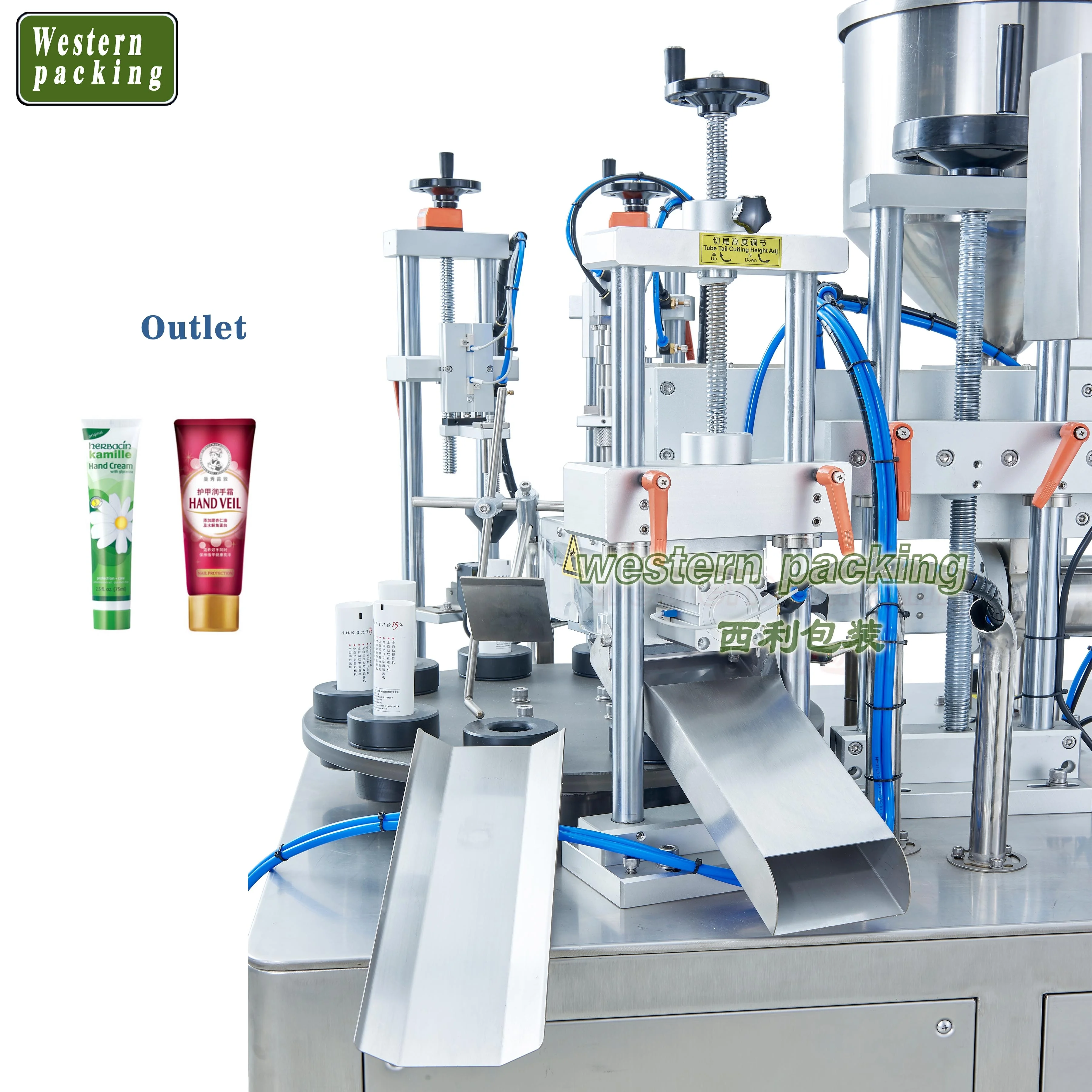 tube packaging liquid cosmetics,  ultrasonic tube filling sealing machine
