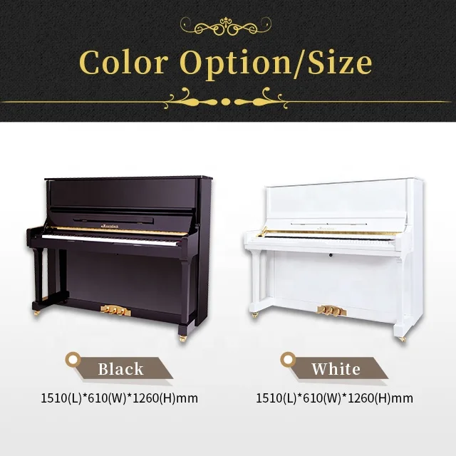 KU-126 Popular Acoustic Black Upright Piano