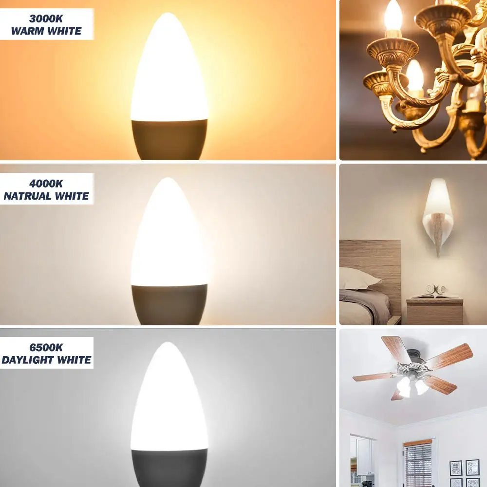 Vertak Wholesale Home C37 E14 3000K 4000K 6500K Light Led Bulbs Lamp 7 Watt Lamp Led Bulb Light