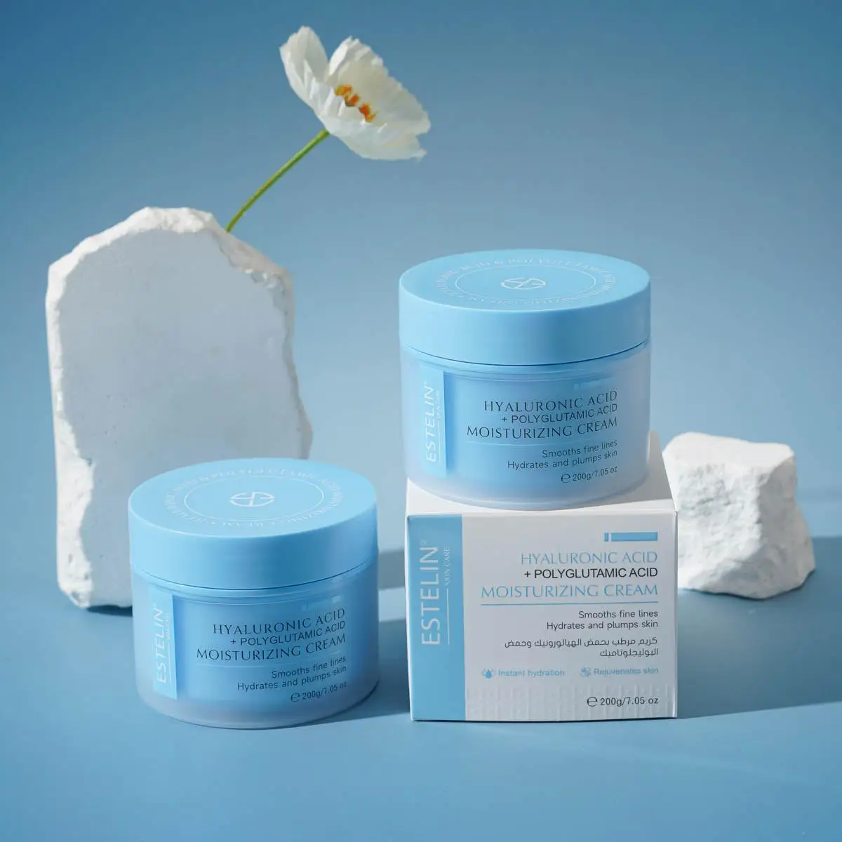 ESTELIN Skin Care Moisturizing Smooth Fine Line Anti Wrinkle Hydrating Hyaluronic Acid cream 200ml