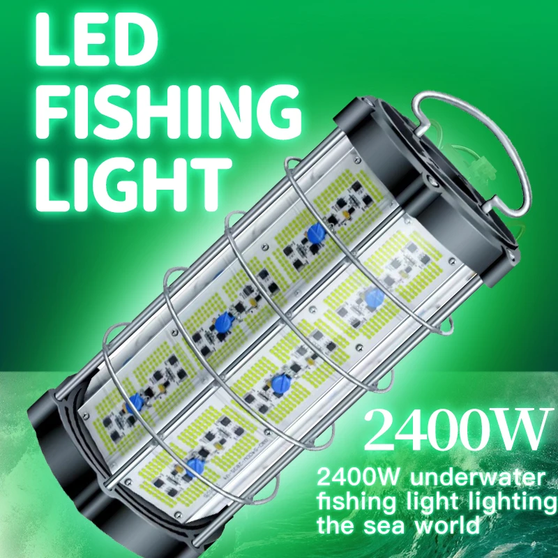high-power  attarct fishing lamp bright green lights dock night fish luring lamp long-range super bright collecting lamp