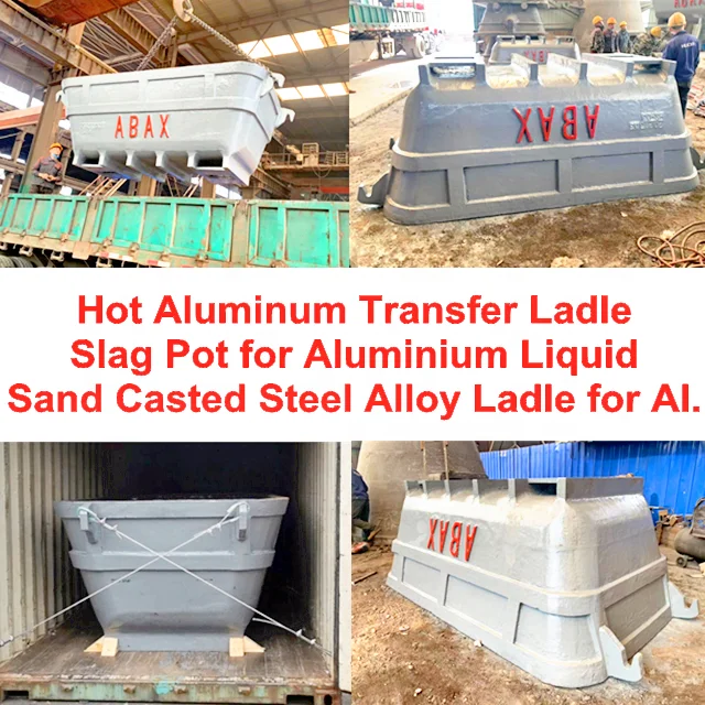 Slag Pot Carrier Cast Steel Special Alloy Tapping Vessel Basin Blaster Copula Arc Furnace Dumping Slags Carrier Slag Pot Ladle