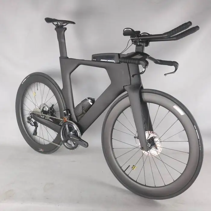 2021 TT disc bike Carbon frame triathlon Time disc  bike Tapper tube Carbon trial time  Bicycle Frame R8060 DI2 Groupset TT915