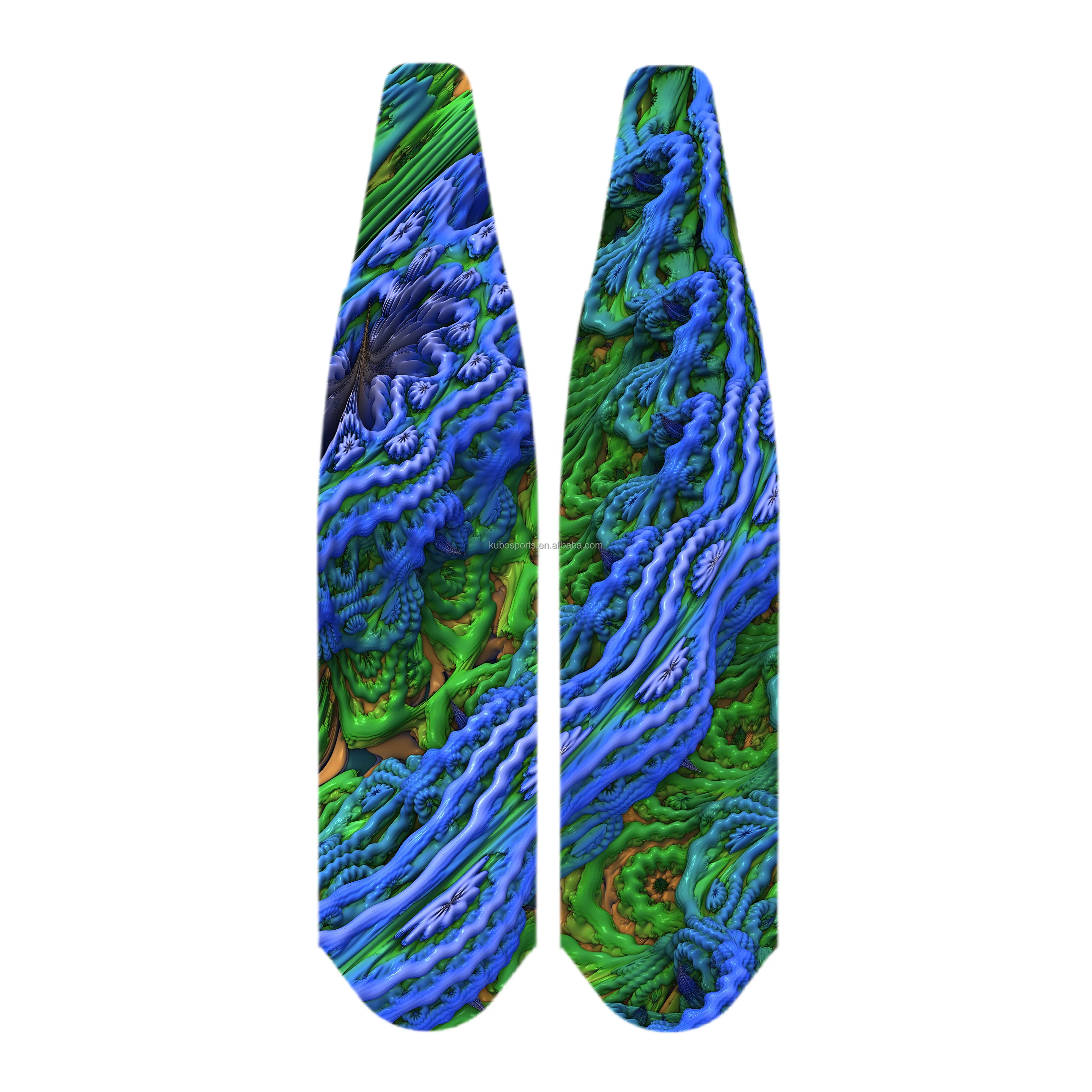 KUBO Custom pure carbon spearfishing professional training free dive long diving freediving fins carbon fiber dive fins