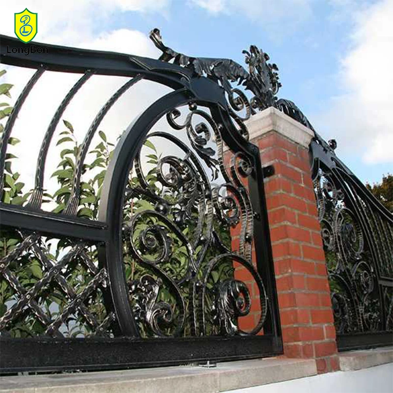 Heavy Duty Powder Coated Outdoor Iron Square Wrought Iron Fence