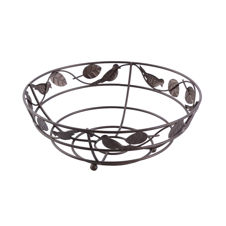 Fancy design bird pattern vegetable storage basket afternoon tea decorative fruit basket