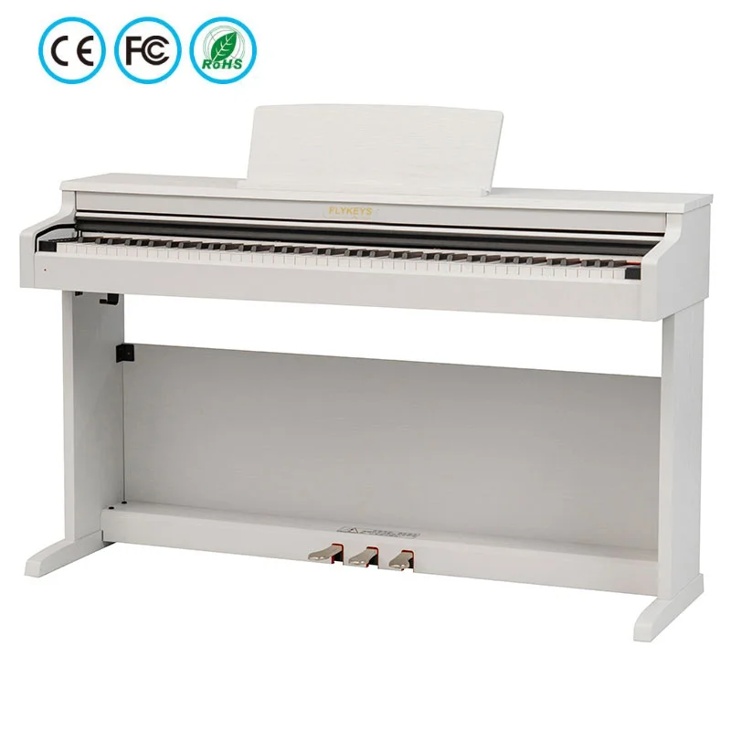 Flykeys Wooden Panel Music Instrument Digital Grand Piano 88 Keys Hammer Action Weighted Keyboard LK03S