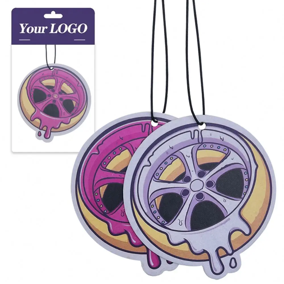 Super strong long lasting scent custom design anime paper car air freshener Different smells custom air freshener car with logo