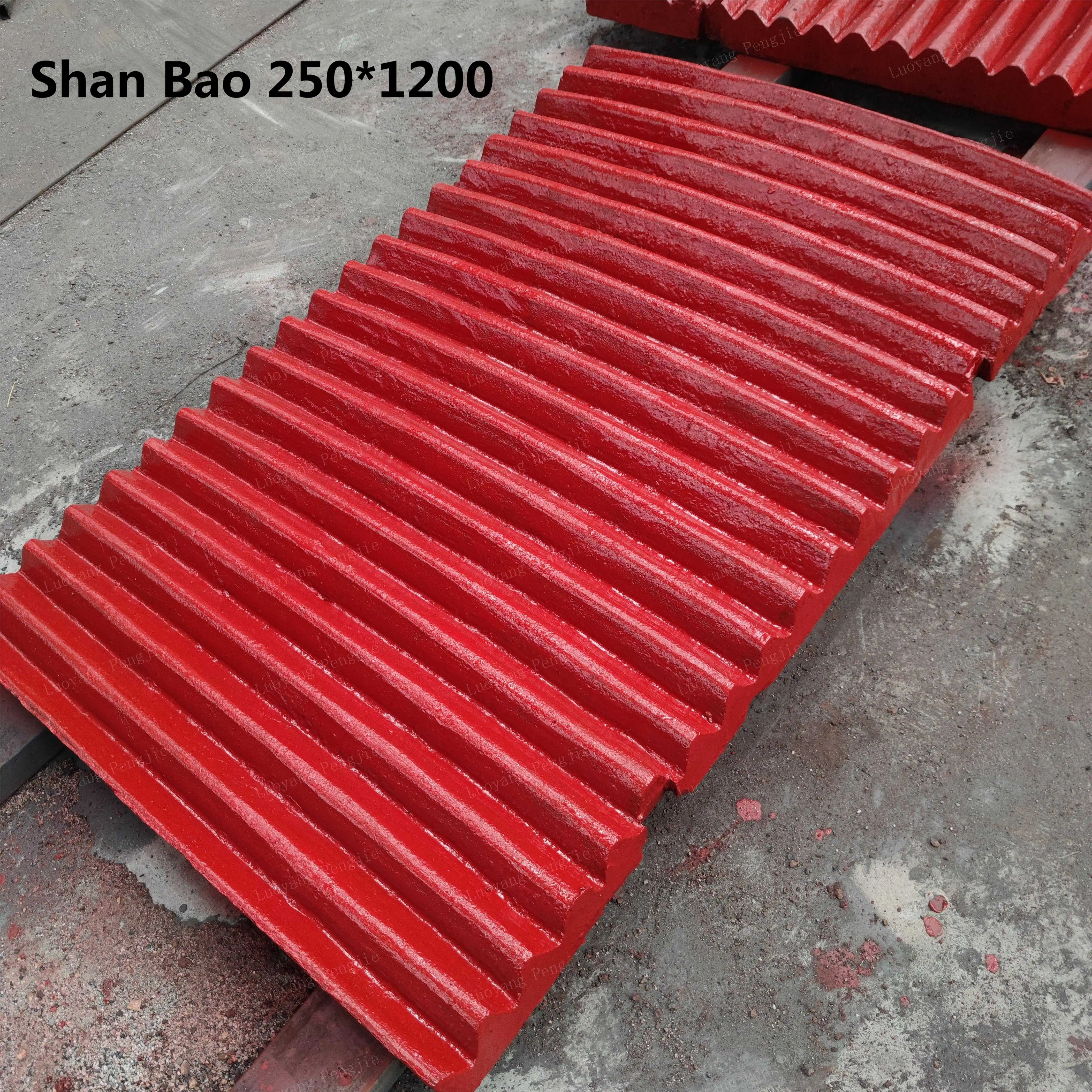 Stone ore jaw crusher spare parts wearing parts for shan bao jaw plate