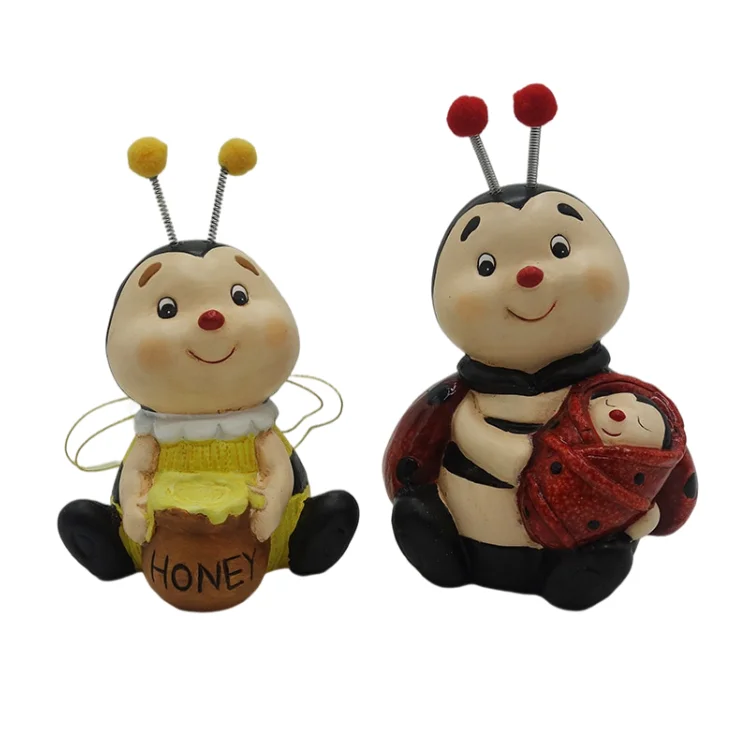 Resin Crafts Figurines Ornaments  Outdoor Decoration Honey Bee Statue Elves Garden Sculpture