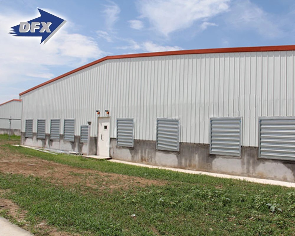 Farmhouse-Style Galvanized Prefabricated Steel Cowshed & Chicken House Husbandry Stable Barn from Qingdao China