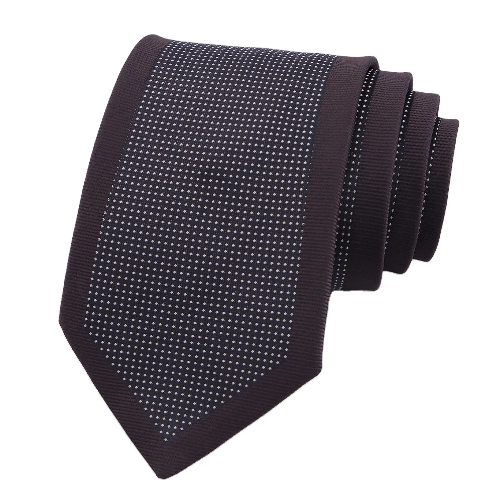 RunLin Factory Modern Handmade Woven Jacquard Fabric Customized Business Silk Neck Ties