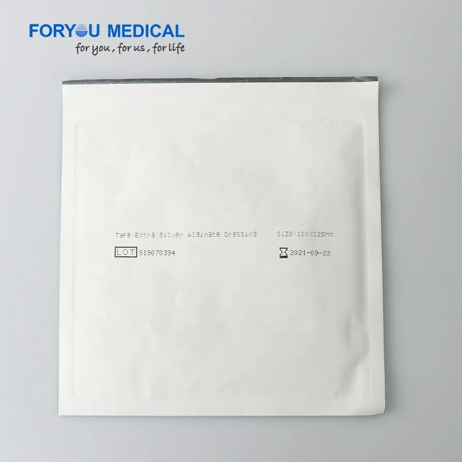 Infection control calcium alginate dressing with silver for cavicity wound