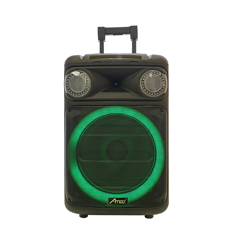 15 Inch Outdoor Portable trolley Speaker DJ System Subwoofer Sound Box With LED Light home theatre Speaker