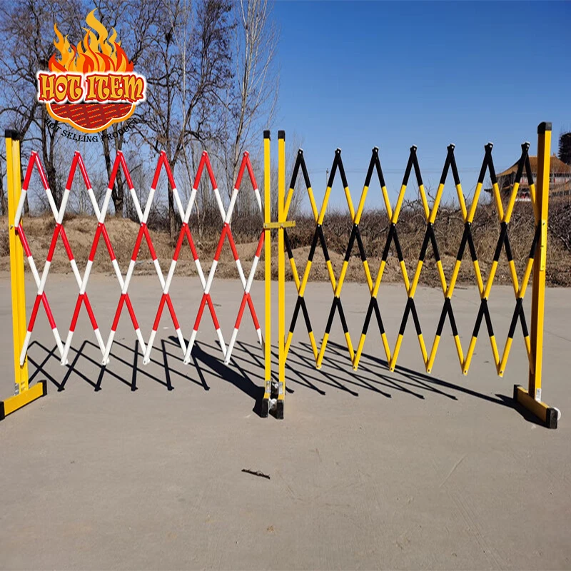 High Quality Temporary Plastic/Glass steel/Iron/Stainless steel Retractable Telescopic Isolation Fence for Traffic Barrier