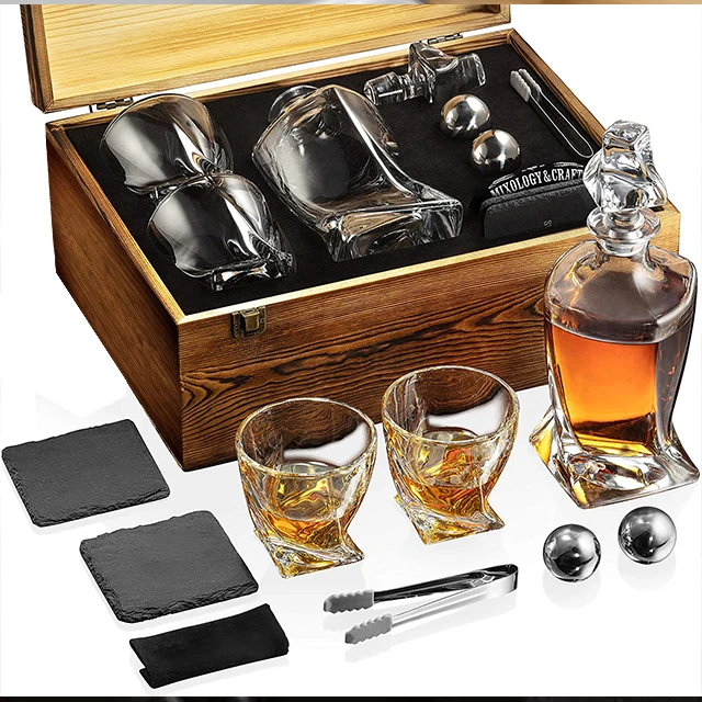 Hot food grade Stainless Steel ice cubes recyle ice cubes metal whisky ice cubes wooden box set