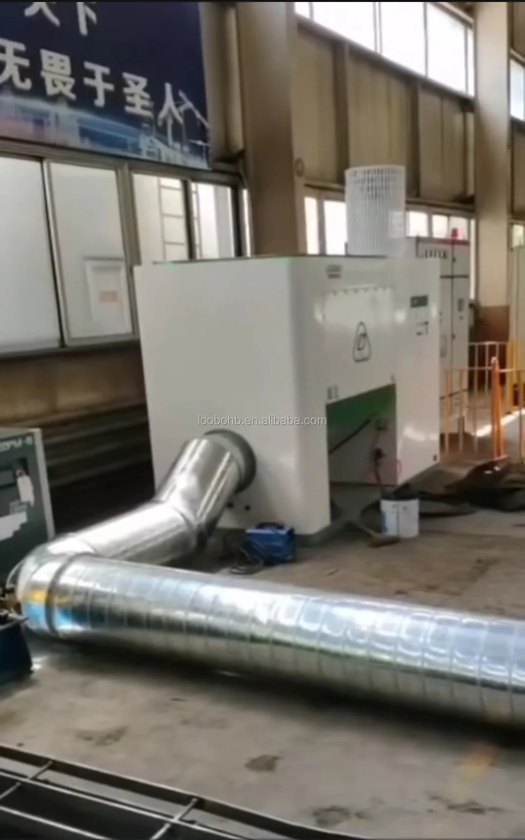 Plasma cutting dust collector for plasma table air filtration with cartridge filter and automatic cleaning system