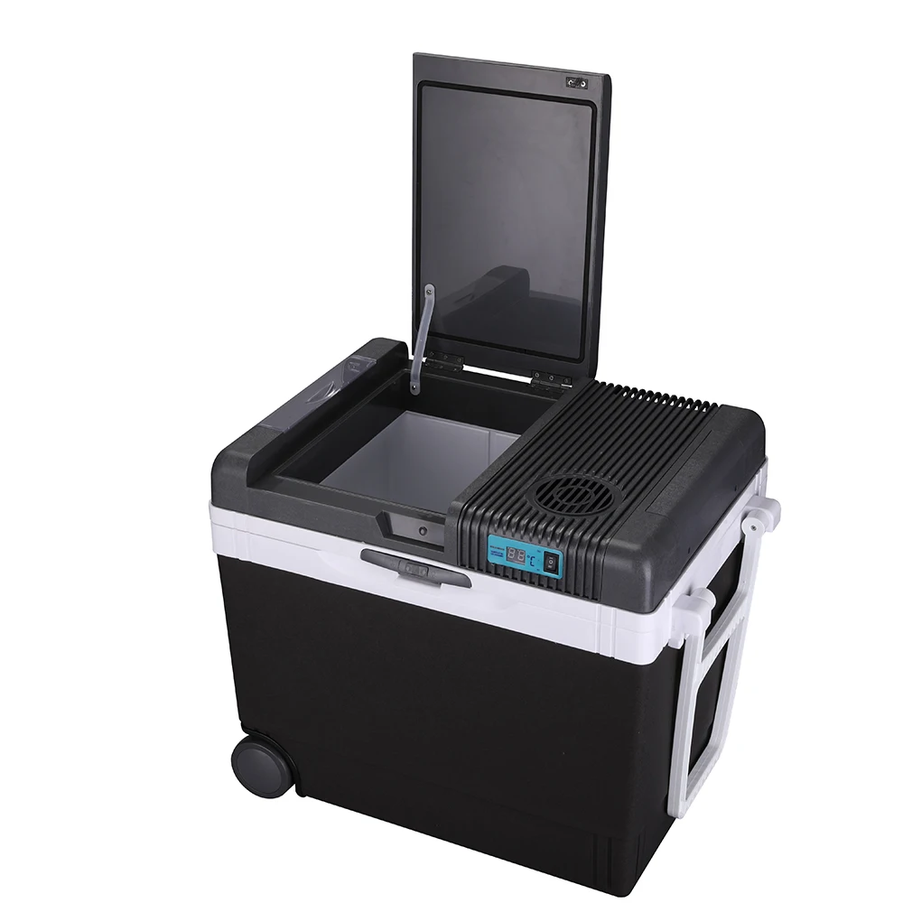 33 Liter Thermoelectric Cooler Box With Wheels 12v Sport Refrigerator Warm And Cold Car Fridge