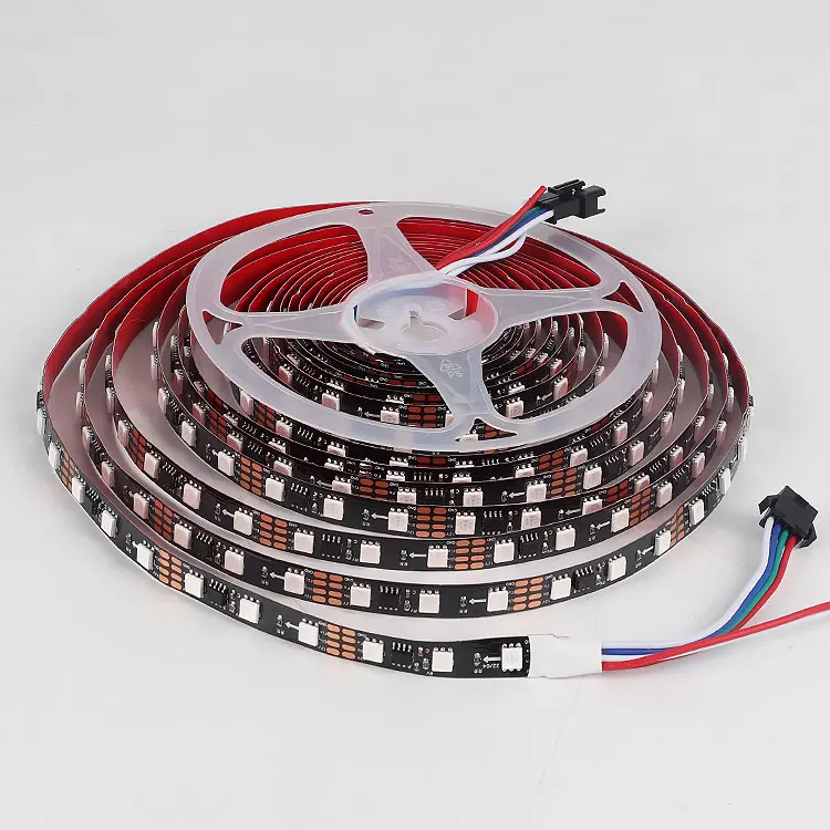 High brightness DC12V 12W led strip light 5050 5m/roll smart rgb led strip IP20 strip lights