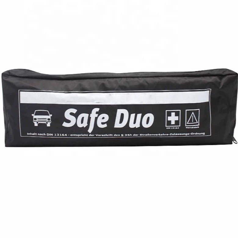 Good Quality Wholesale Black First Aid Kit Car Kit Rectangle Soft Bag Auto Mobile Kit Custom Logo for Outdoor Emergency