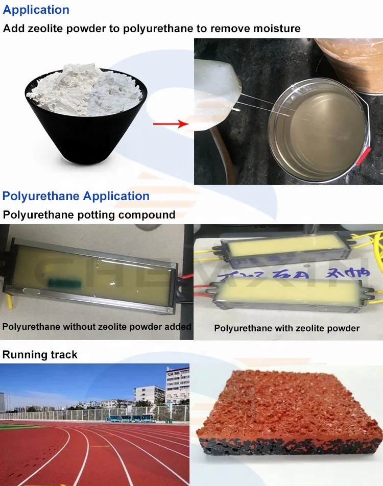 4a molecular sieve zeolite powder as moisture scavenger for removing humidity in industrial adhesive making for PU product