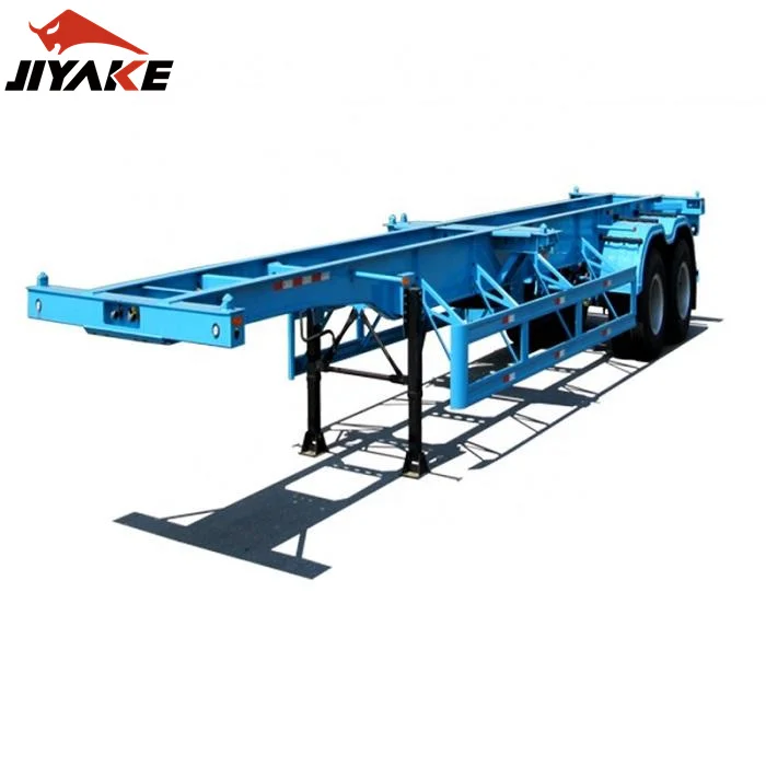 3 Axles Skeletal Chassis Truck Semi Trailer Carrier 40FT Container Skeleton Trailer for Sale