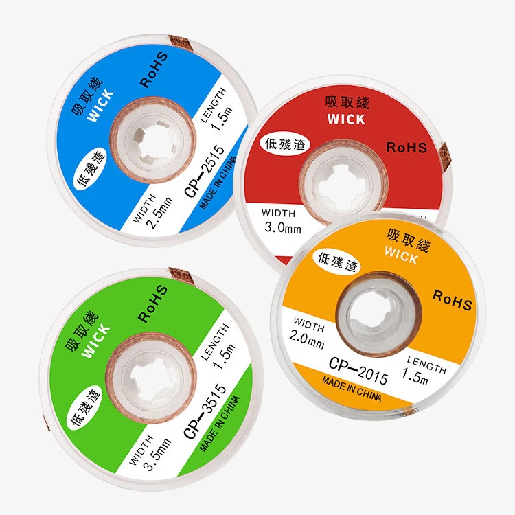 Desoldering Braid Solder Remover Wick Wire 1.5mm 2mm 2.5mm 3mm 3.5mm 1.5MWelding Tin Sucker Cable Lead Cord Flux Repair Tool