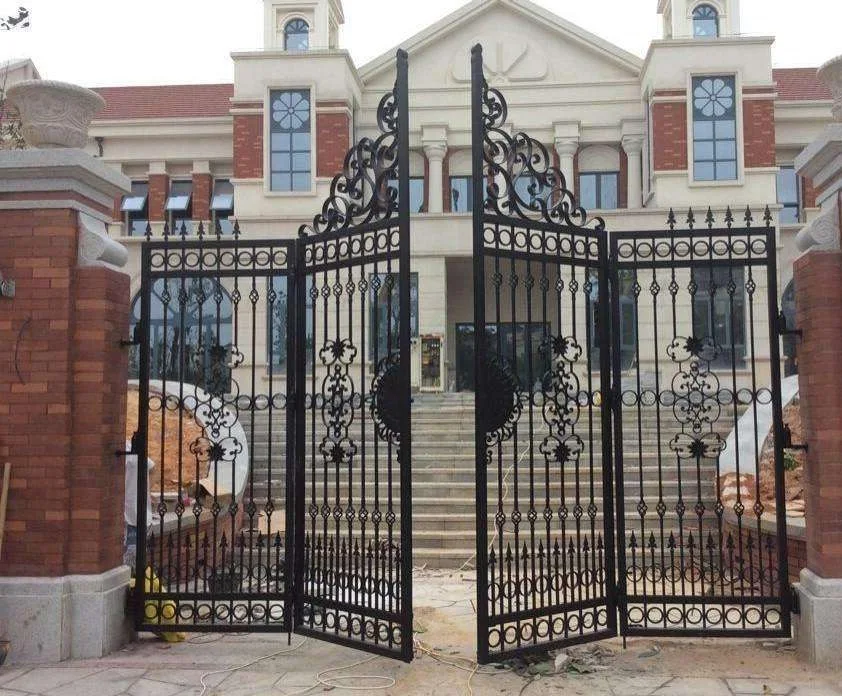 Modern models paint colors iron entry sliding gates design