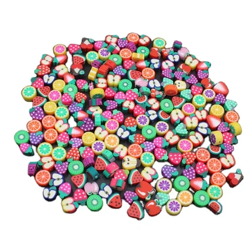 
Hot Selling 3D Fruits Slices Polymer Clay Fruit Slime Fillers Gift For Kids 