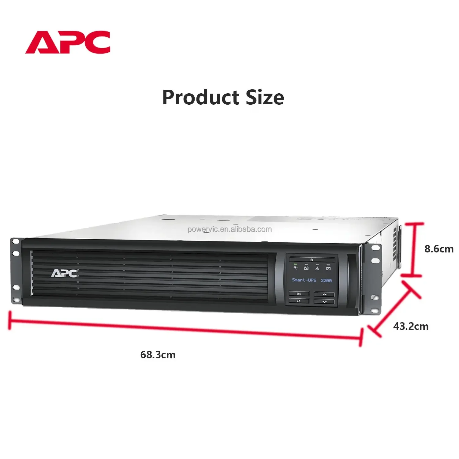 APC Schneider SMT2200RMI2U-CH Smart UPS 2200 VA 2.2 кВА/1980 Вт бесперебойный источник питания однофазный вход/выход свинцово-кислотный 230 В
