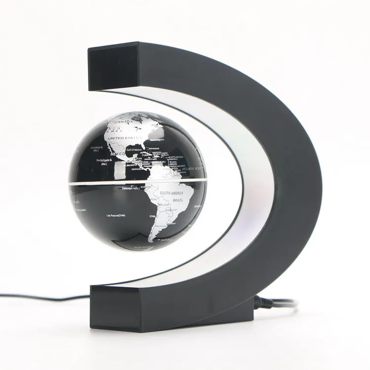 Magnetic Levitating Rotating Globe with LED Floating Bottle Display Globes World Desk Gadget