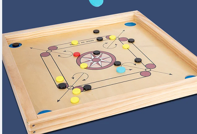 Деревянная Классическая настольная игра Carrom для детей друзей и семьи