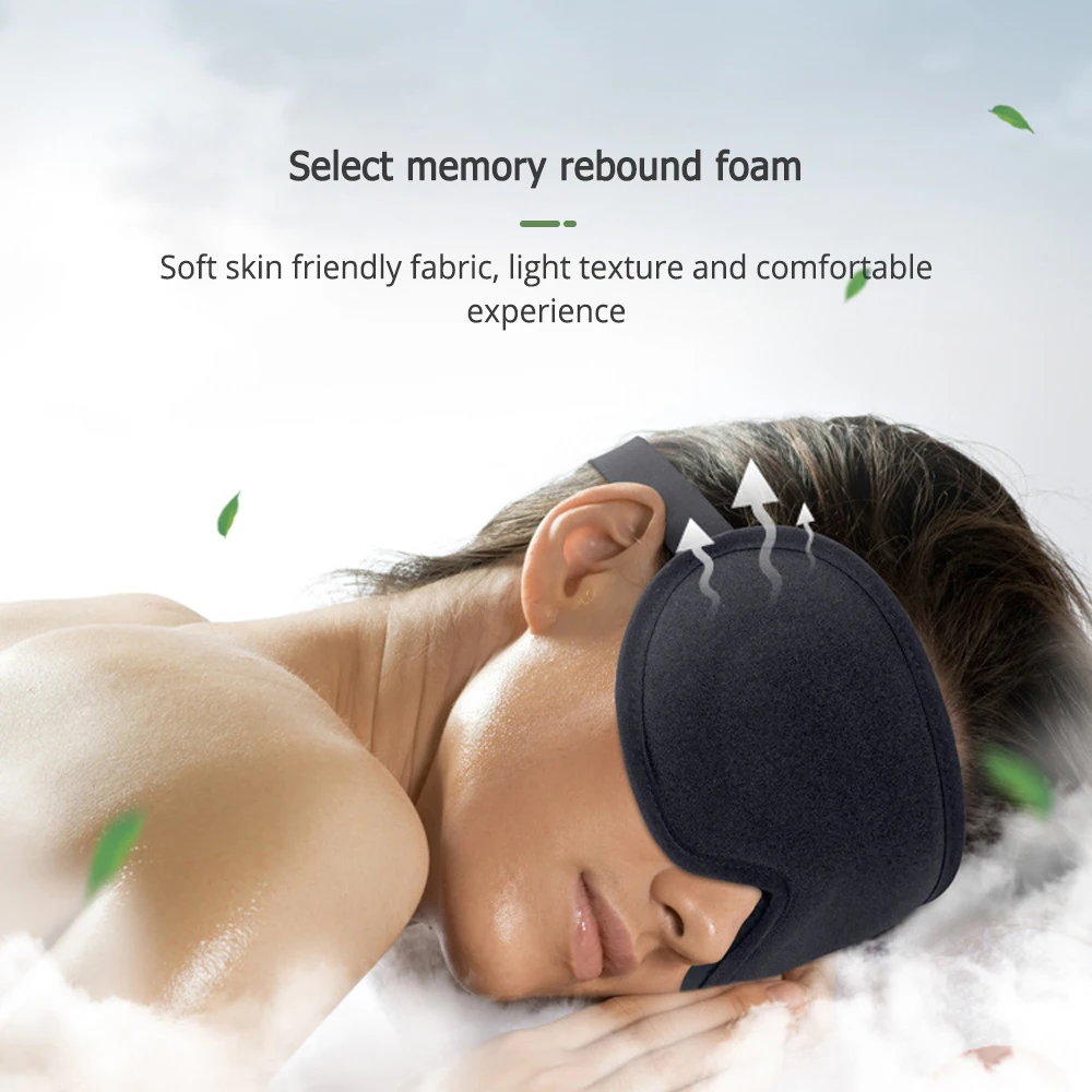 No Pressure Comfortable 3D Eye Covers for Sleeping Thick Memory Foam Adjustable Blackout 3D Eye Sleep Mask for Women & Men