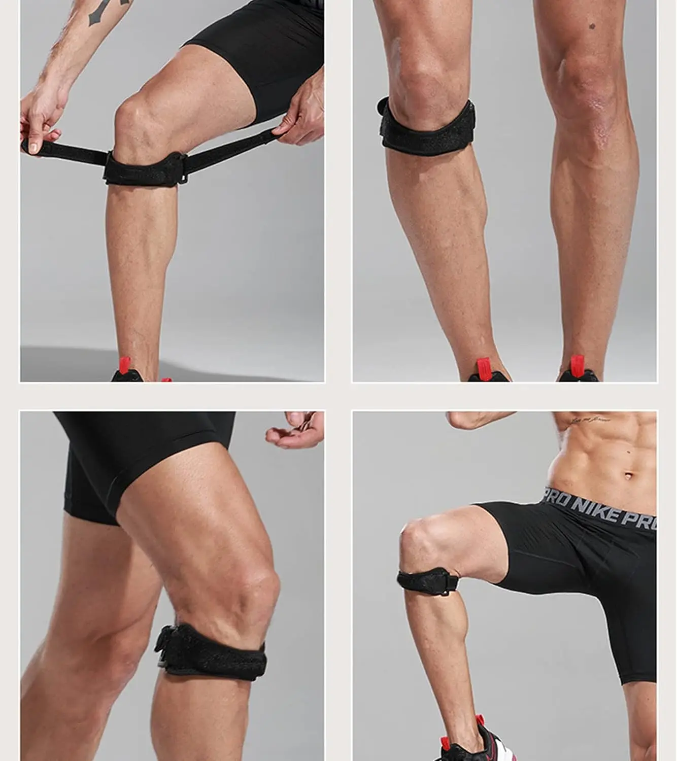 Knee Pain Relief & Patella Stabilizer Knee Strap Brace Support for Hiking, Soccer, Basketball, Running