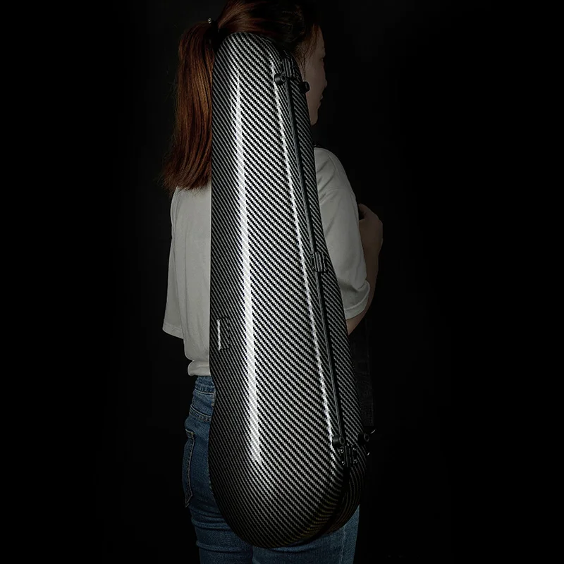 VB16-44 Lightweight Violin Case Professional Composite High Hardness Wear-resistant Compression Violin Case Box FRP Carbon Fiber
