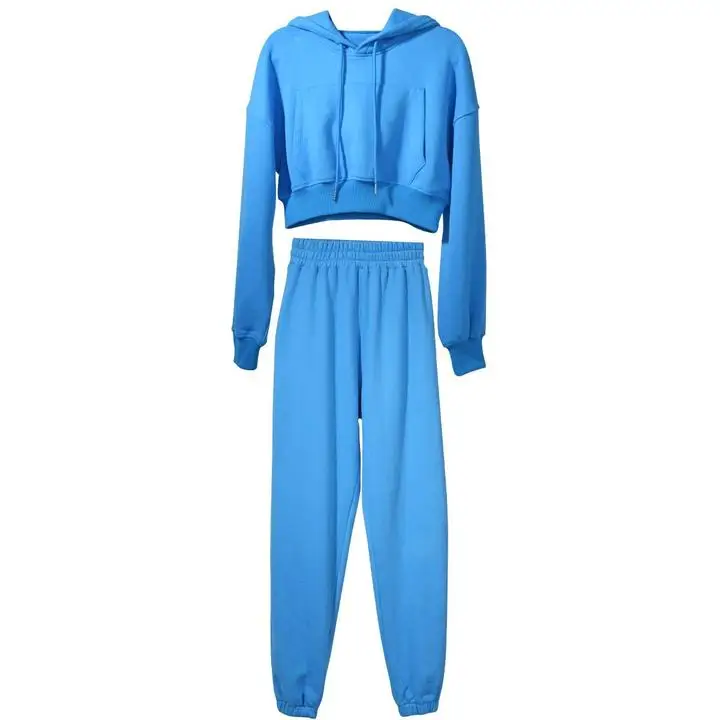 Укороченный топ, женский спортивный костюм, Укороченный свитшот с капюшоном