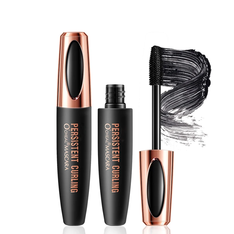 Waterproof 4D Silk Fiber Mascara with Black Eyelash Liquid Mascara  Cosmetics