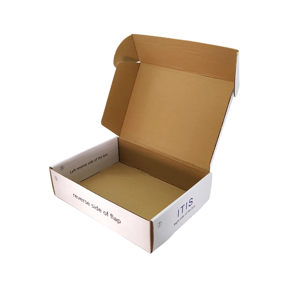 Custom logo matte black corrugated shipping box