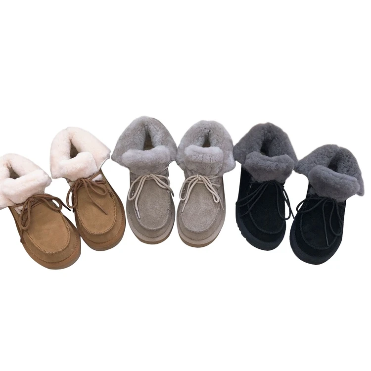 
Good Quality Fluffy Plush Breathable Winter Warm Women Snow Boots For Girls Children 