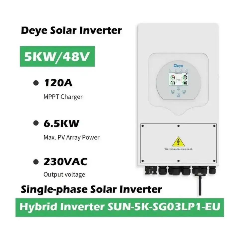 Long-term Stability Deye  SUN-3.6-6K-SG03LP1-EU 3.6KW-6KW Hybrid Inverter SIngle Phase Inverter With Low Voltage 3.6KW 5KW 6KW