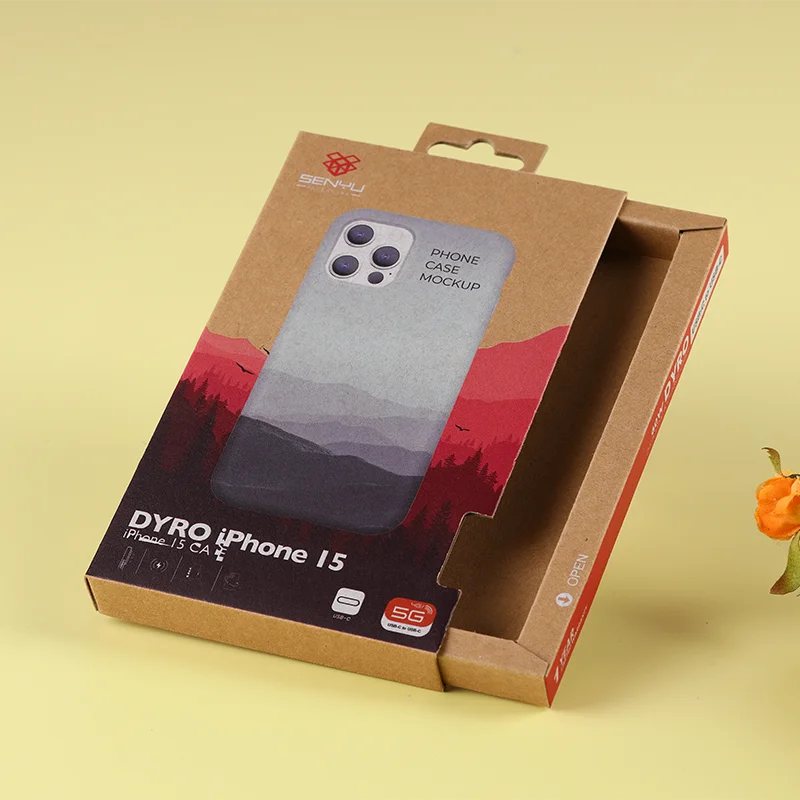 Small MOQ Cheap Fashion Custom Phone Case Box Window Phone Case Pack Mobile Phone Case Packaging Box