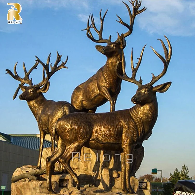 Bronze Sculpture Life Size Animal Bronze Elk Statue Sculpture for Sale