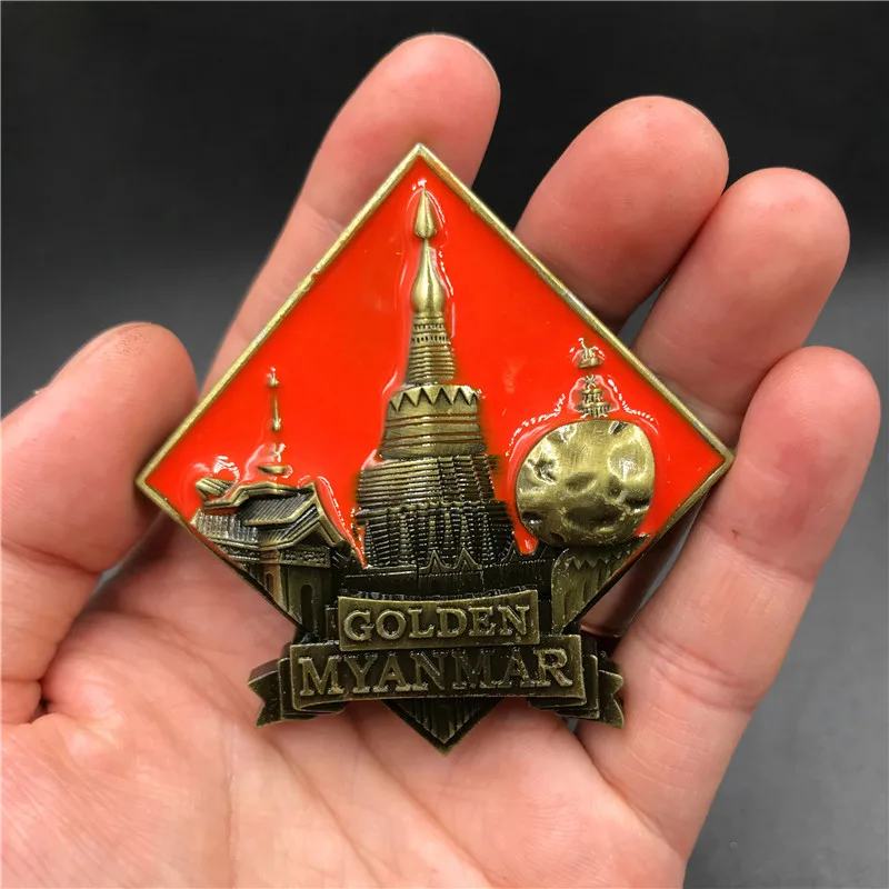 Low MOQ Wholesale Souvenir Metal Fridge Magnets Tourism Metal Crafts Resin Souvenir For Home Decoration