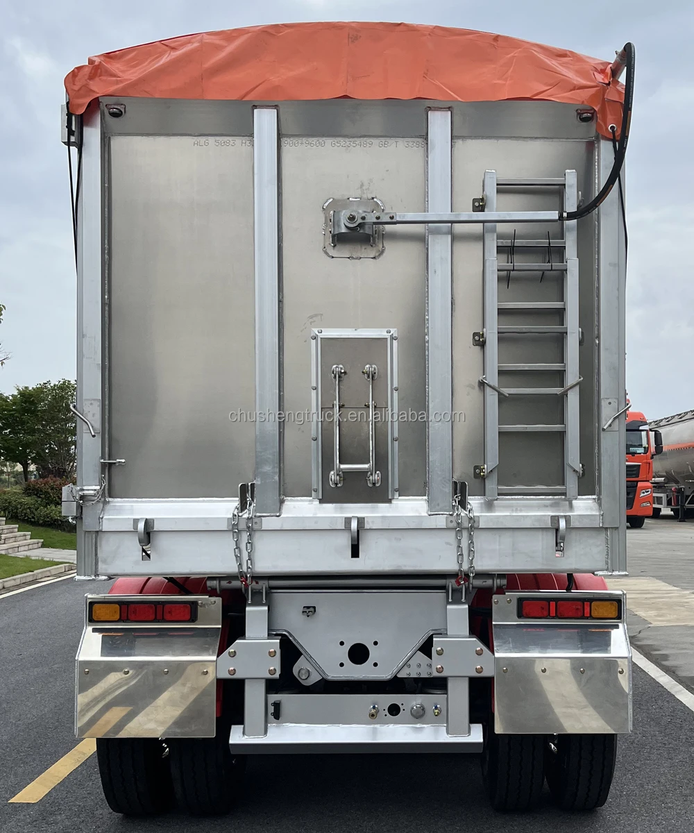 Hot sale 3 Axles Dump Semi-trailer Aluminum Alloy Tipper Semi Trailer for Farm Grain Transport