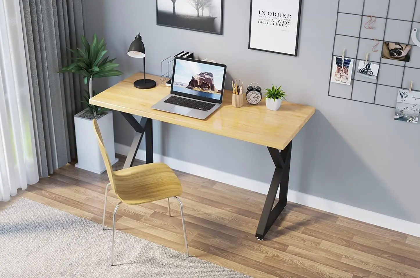 SPONGDE Gaming Table Z Shaped Modern Wood Metal Adjustable Lights Led Rgb Pc Game Home Office Computer Desk Gaming Table For Gam